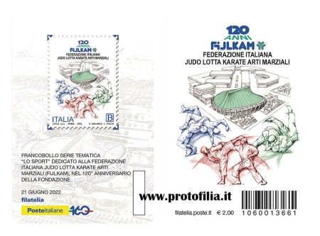 Fijlkam 120 anni - francobollo - 2022